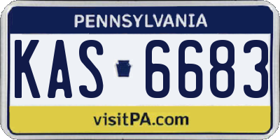 PA license plate KAS6683