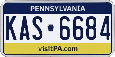 PA license plate KAS6684