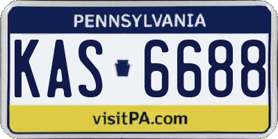 PA license plate KAS6688