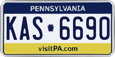 PA license plate KAS6690