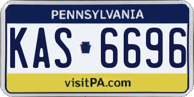 PA license plate KAS6696