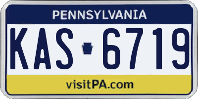PA license plate KAS6719