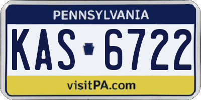 PA license plate KAS6722