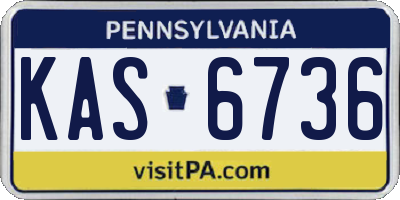 PA license plate KAS6736