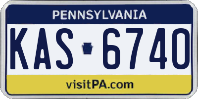 PA license plate KAS6740