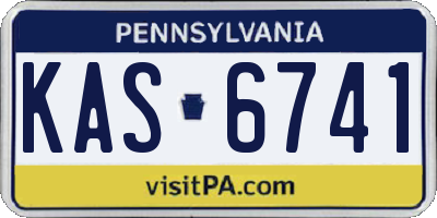 PA license plate KAS6741