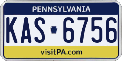 PA license plate KAS6756