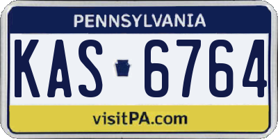 PA license plate KAS6764