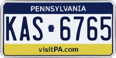 PA license plate KAS6765