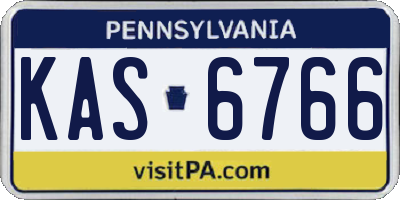 PA license plate KAS6766