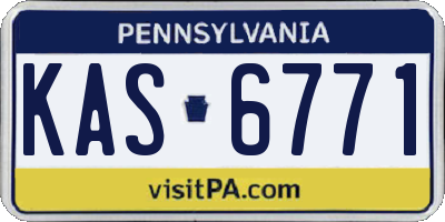 PA license plate KAS6771
