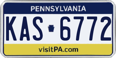 PA license plate KAS6772