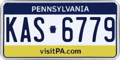 PA license plate KAS6779