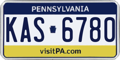 PA license plate KAS6780