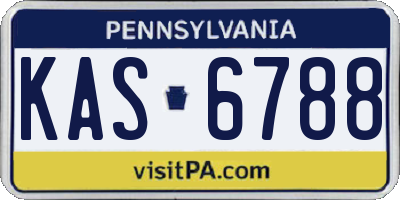 PA license plate KAS6788