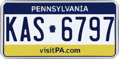 PA license plate KAS6797