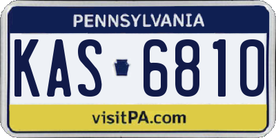 PA license plate KAS6810