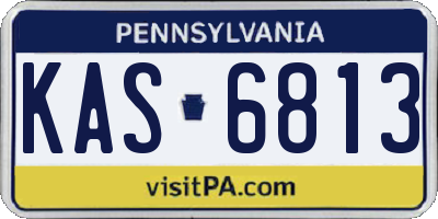 PA license plate KAS6813