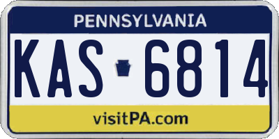 PA license plate KAS6814
