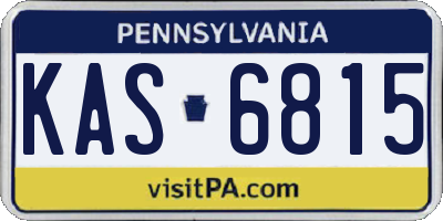 PA license plate KAS6815