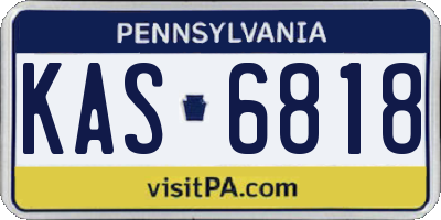 PA license plate KAS6818