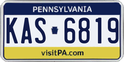 PA license plate KAS6819