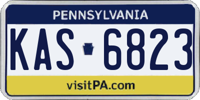 PA license plate KAS6823