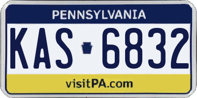 PA license plate KAS6832