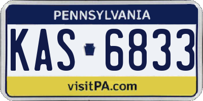PA license plate KAS6833