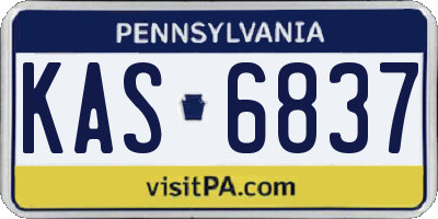 PA license plate KAS6837