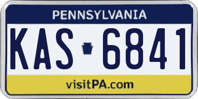 PA license plate KAS6841
