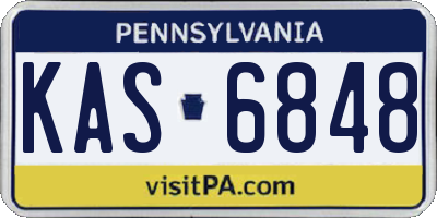 PA license plate KAS6848
