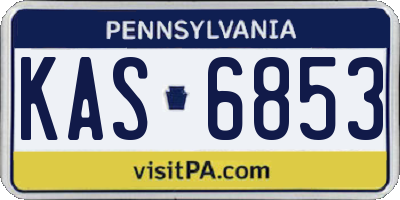 PA license plate KAS6853