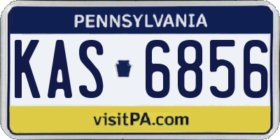 PA license plate KAS6856