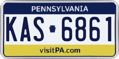 PA license plate KAS6861