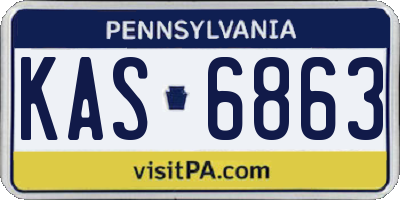PA license plate KAS6863