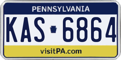 PA license plate KAS6864