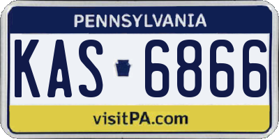 PA license plate KAS6866