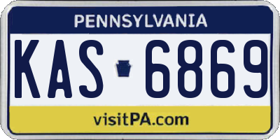 PA license plate KAS6869
