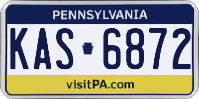 PA license plate KAS6872