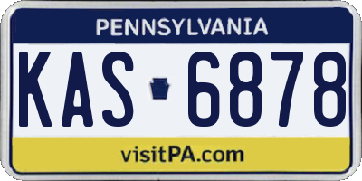 PA license plate KAS6878
