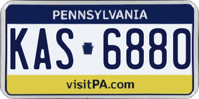 PA license plate KAS6880
