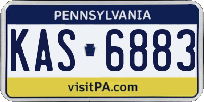 PA license plate KAS6883