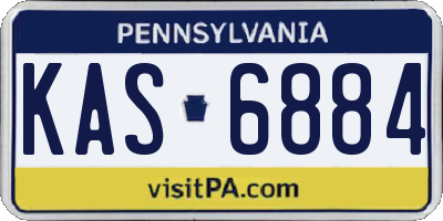 PA license plate KAS6884