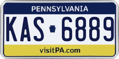 PA license plate KAS6889