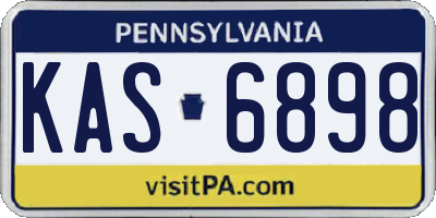 PA license plate KAS6898