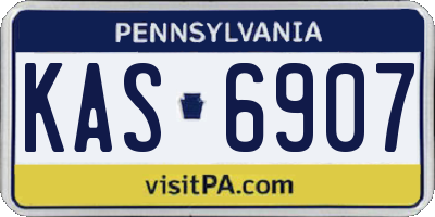 PA license plate KAS6907