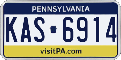 PA license plate KAS6914