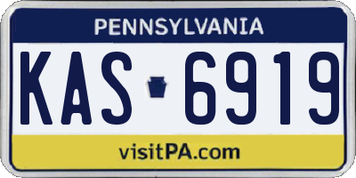 PA license plate KAS6919
