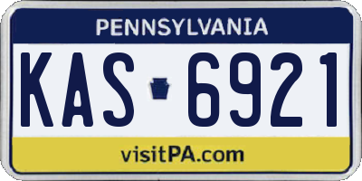 PA license plate KAS6921